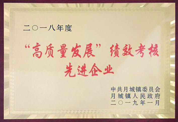 2018年度-高質(zhì)量發(fā)展績效考核先進企業(yè)